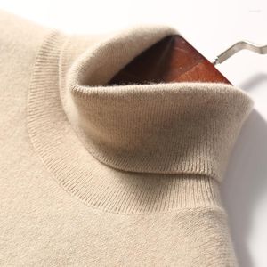 Camisolas de suéteres masculinos Cashmere Turtleneck Sweater Men Autumn Winter Turtle pescoço de manga longa Cores sólidas