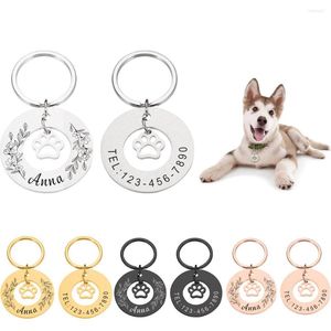 Dog Tag Personalized Cat Tags Engraved Puppy Pet ID Name Collar Pendant Custom Anti-lost Accessories