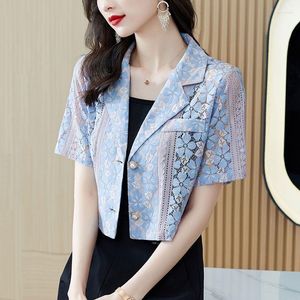 Women's Jackets High Quality Lace Cut Out Loose Fitting Casual Suit Light And Thin Jacket For Summer Fashion Cardigan