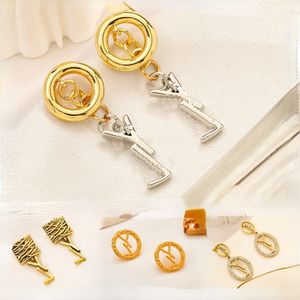 Letter Fashion Designer Earrings Gold Plated Jewelry Stainless Steel Young People Couple Family Christmas Gift