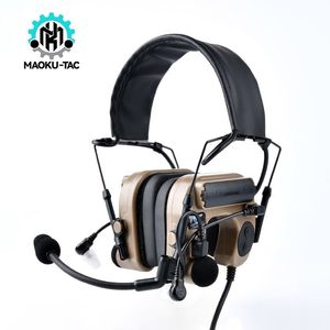 Taktische Kopfhörer Taktische COMTAC IV Headset Anti-Lärm Pick Up Sound Kopfhörer Outdoor Kampf Kommunikation Kopfhörer Vakuum Katheter Ohrstöpsel 230906