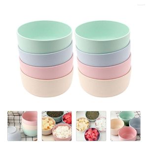 Dinnerware Sets 8 Pcs Kids Plastic Bowls Rice Home Noodle Serving Fiber Micro-wave Oven Salad Child