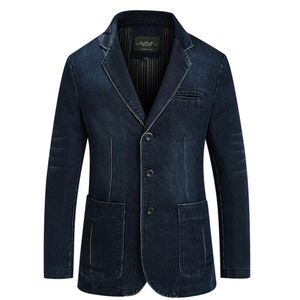 Novos homens denim blazer moda algodão vintage terno jaqueta 4xl masculino azul casaco denim jaqueta masculina magro gordura jeans blazers cy2182266a