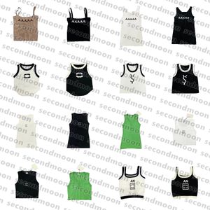 Kvinnor Summer Crop Top Gym Fitness Yoga Topps Designer broderad tank topp ärmlösa sporttoppar