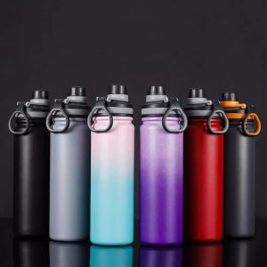 NEW Outdoor Water Bottles Tumbler Sport Large Capacity Stainless Steel Thermos Insulated Mugs with Wide Mouth FY5556