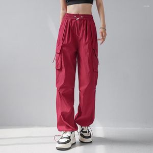 Женские брюки, летняя уличная одежда, свободные шаровары с завязками на талии и карманами для женщин, спортивные брюки, женские 6619