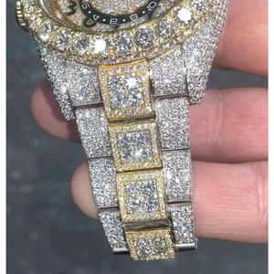 Jyuq AF39 Moissanite Mosang Stone Diamond Watch Dostosowanie może przekazać TT męskiego automatycznego ruchu mechanicznego Wodoodporne zegarek 1 Top 1