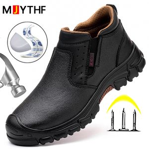 Boots Waterproof Work Safety Composite Toe Shoes Men Antismash Antipuncture Antiscald Welding Protective 230905