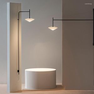 Lampade da parete Nordic Minimalista Asta lunga Bilanciere Lampada a LED Comodino Scrivania Corridoio Portico Luce artistica Home Living Room Decor Illuminazione