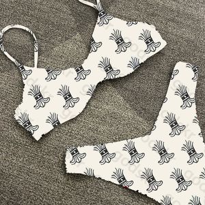 Sexy Print Damen Bikini Einteiliger Badeanzug Designer Strick Badeanzüge Street Style Damen Bademode Yoga Trainingsanzug