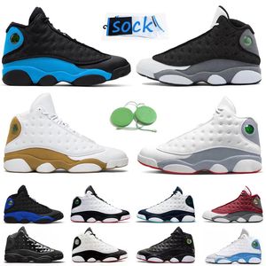 13 Scarpe da pallacanestro da uomo Jumpman 13s Sneaker Wolf Grey Wheat Nero Flint University French Brave Blue Obsidian Court Purple Cat Scarpe da ginnastica da uomo Scarpe da ginnastica sportive