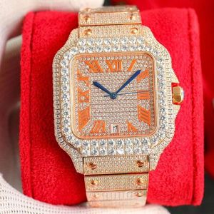 9XCE Diamond Watch Mens Automatic Mechanical 8215 Movement Digner Watch 40mm Sapphire With Diamond-studded Steel Bracelet Women Wristwatc
