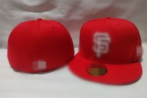 Designer High quality Fitted Caps Letter SF Size Hats Baseball Caps Adult Flat Peak For Men Women Full Closed Fitted In Size 7- Size 8 S8