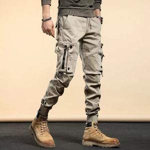 Calças masculinas calças de carga homem harem y2k calças de carga militar tático para homens techwear de alta qualidade ao ar livre hip hop trabalho calças empilhadas 230906