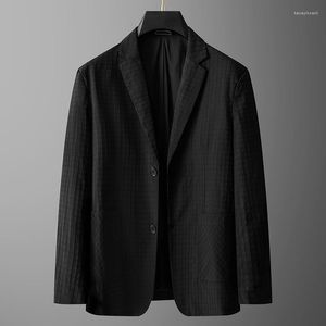 Men's Suits Arrival Spring And Autumn Thin Super Large Dark Plaid Casual Single Suit Coat Plus Size XL 2XL 3XL 4XL 5XL 6XL 7XL