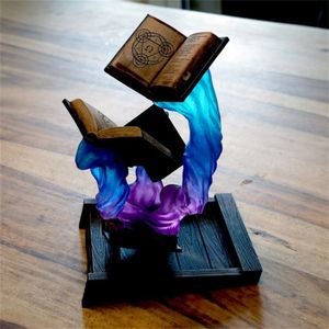 Decorative Objects Figurines Tomes Of Magics Dice Tower Big Book Ornaments Resin Hand-Painted and Personalized Craft Decoration Desktop Sculpture Home 230906