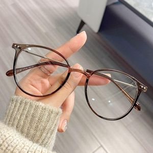 Sunglasses Men Women Round Anti Blue Light Glasses Fashion Computer Reading And Playing Games Protect Eyes Plain Glass Spectacles