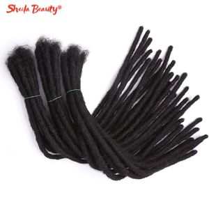 Ludzkie bory włosów afro perwersyjne naturalne naturalne włosy Dredy Braids szydełko Plejanie przedłużenie włosów ręcznie robione miękkie faux locs dla kobiet czarne 230906