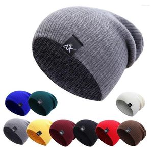 Berets Winter Knitted Hats For Women Men Skullies Beanies Solid Cool Hat Autumn Female Beanie Fashion Warm Thicken Bonnet Casual Cap