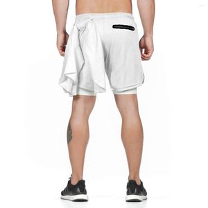 Running Shorts Gym Men Compression Boxers 2in1 podwójna warstwa na zewnątrz Szybki suchy trening koszykówki Trening męski