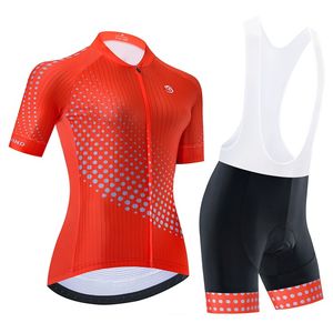 Terno de ciclismo de verão feminino, roupas de estrada higroscópicas e respiráveis roupas de bicicleta