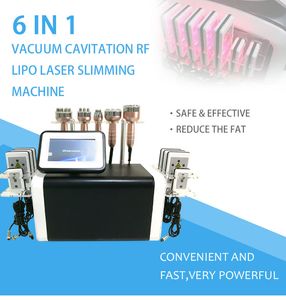 Cavitazione sottovuoto RF Corpo che dimagrisce macchina di bellezza Aumenta i muscoli 6 in 1 Lipo Laser 80k Face Lifting della pelle Strumento di esplosione del grasso