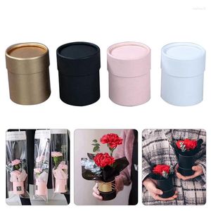 Gift Wrap Mini Single Flower Bucket Box 7.5 X 6.5CM Round Package Wedding Valentine's Day Birthday Party Home Decor