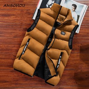 Men's Vests ANBOHOU Fashion Mens Jacket Sleeveless Vest Autumn Thermal Soft Casual Coats Male Cotton Thicken Waistcoat 8XL 230905