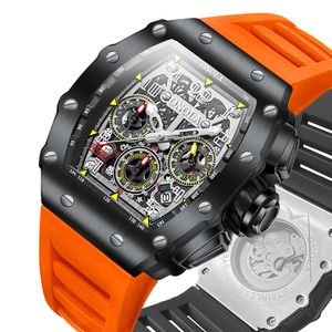 Zegarek na rękę luksusowy zegarek męski Onola moda unikalna design wielofunkcyjne automatyczne zegarki mechaniczne na taśmę wodoodporną na rękę 230905
