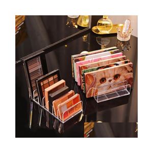 Cajas de almacenamiento Contenedores Seven Grid Bandeja de sombra de ojos Soporte para cepillo Caja de maquillaje Herramienta en polvo Organizadores de joyería de escritorio de Maquillaje Drop DHH5E