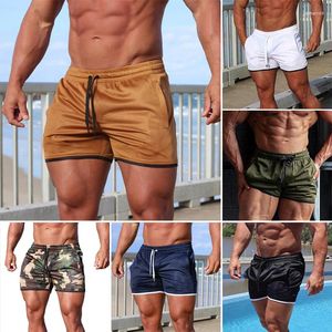 Pantaloncini da uomo Camouflage Fitness Beach Gym Running Sport Boxer casual a vita media ad asciugatura rapida