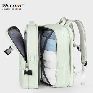 School Bags Extendible Travel Backpack Unisex Laptop Bag Women Large Luggage Mens Students Business Trip USB Charge Mochila XA299C 230905