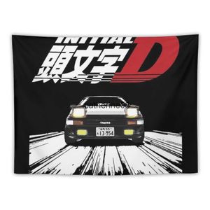 タペストリーズ初期D -AE86 Trueno Tapestry Aesthetic Room Decorations Home Decor Home Decoration Accessories X0907