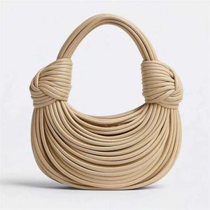 Noodle pull bolsas bottegvveneta tecido totes sacos de couro autêntico moda sacos de macarrão mão tecido corda nó bolsa feminina nó lamian macarrão bolsa s hbw3