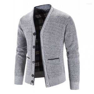 Suéter masculino de malha mais grosso, casaco de inverno, cardigan, designer masculino, slim fit, malhas, jaquetas quentes, cardigans masculinos