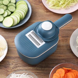 Fruktgrönsaksverktyg Multifunktion Potatis Morot Gurka Mandoline Slicer Cutter Grater Shredders With Siler / Kitchen Fruit and Vegetable Tools 230906