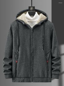 Jaquetas masculinas inverno zip bolsos jaqueta quente preto cinza grosso velo casaco térmico homem blusão casual plus size 6xl 7xl 8xl