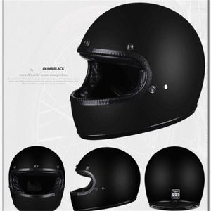 Caschi moto Casco integrale in fibra di vetro Racing Dot Capacete De Moto Motociclista Para Motocross Casco Nero opaco