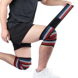 Diz Pedler 1 PCS Wrap Destek Nefes Alabilir Elastik Ayarlanabilir Ayarlanabilir Bacak Güvenlik Kemeri Fitness Sports Brace Koruyucu Dişli