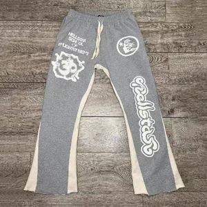 Herrbyxor y2k vintage män streetwear överdimensionerade baggy helvete stjärna svett raka byxor joggar hellstar sweatpants kvinnor alt kläder