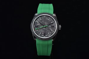 SBF Factory produkuje Serię Dayjust Series Mechanical Watch Men Mechanical Fibre Dila Sapphire Green Gume Gume Pasp Solding Blugle