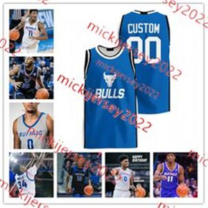 Buffalo Bulls Jersey de basquete 10 Shawn Fulcher 11 Bryson Wilson 12 James Graham 14 Lloyd McVeigh Buffalo Jerseys costurados personalizados Mens Juventude