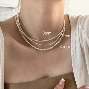 Girocollo Collana di perle retrò Personalità femminile di alta qualità Temperamento semplice e versatile Moda Donna Catena clavicola