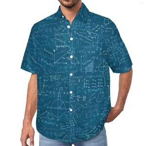 Camicie casual da uomo Camicette per lezioni di matematica Maschile Pi Day Stampa Manica corta hawaiana Camicia da spiaggia oversize elegante e personalizzata Idea regalo