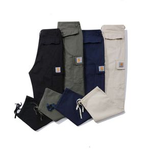 Men's Pants North American High Street Brand Carhart Pure Cotton Five Point Check Multi Pocket Overalls Leisure design333ess