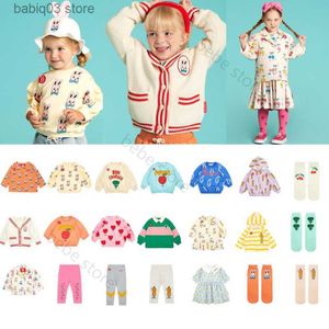 Clothing Sets spot bebe 2023 spring boys and girls children's cotton full printed sweatshirt suit sports coat suit kids clothes T230907