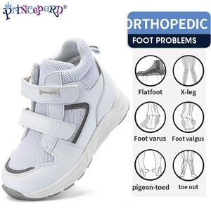 운동화 Princepard Kids Orthopedic Shoes Children Autumn High Top Sneaker Boys Girls 교정 평평한 발가락 보행 아치 지원 관리 230906