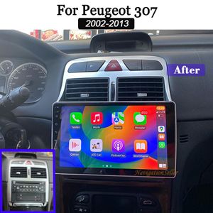 푸조를위한 CarPlay Android 라디오 307 2002-2013 9 인치 터치 스크린 안드로이드 자동 GPS WiFi Bluetooth FM RDS 라디오 자동 스테레오 플레이어 내비게이션 멀티미디어 자동차 DVD