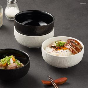Tigelas Criativas Cozinha Japonesa Talheres Ramen Tigela de Arroz Cerâmica Branca