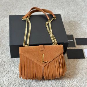 Tassel Messenger Bag Högkvalitativ Fashion Classic Fall/Winter Must-Have Shoulder Bag Trend Pendlare Underarm Purse